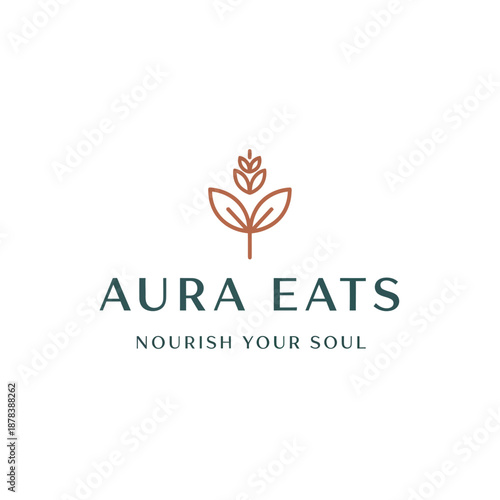 Logo for Aura Eats with Plant Design.