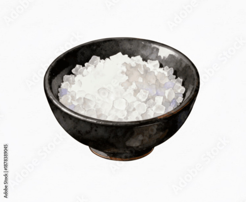 Pure camphor for fresh scent aromatherapy and natural insect repellent Camphor isolated watercolor vector illustration svg
