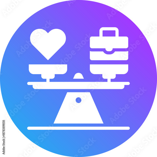 Fotografie Balance icon for management crisis, website, application, printing, document, po