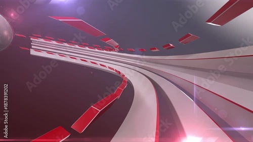 Opening the 3D animated global news program.