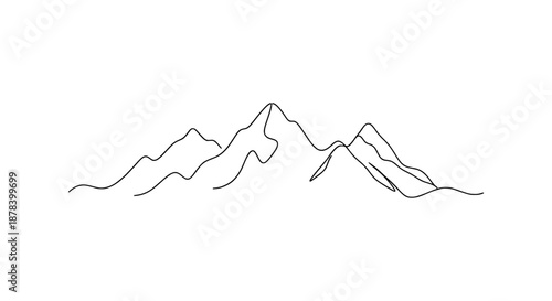 vector illustration of mountain landscape