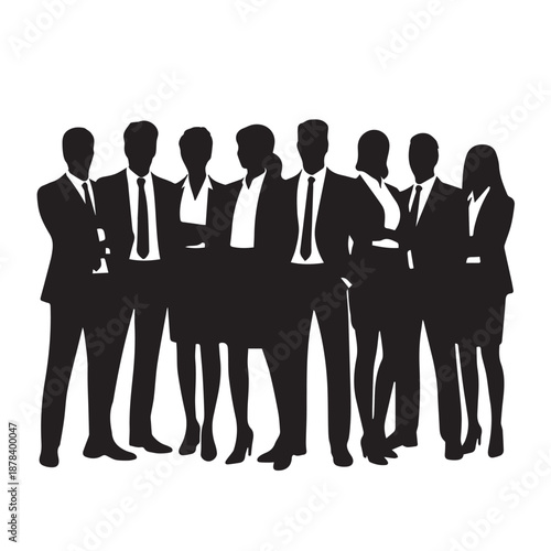 business people,  Silhouettes of business people sitting, men and women 