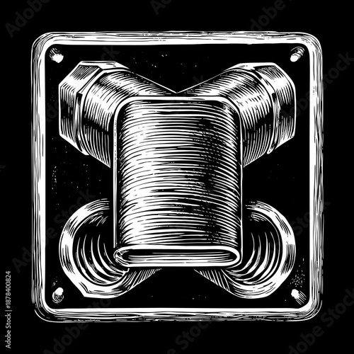 Vintage spindle illustration