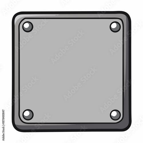 Gray square with holes