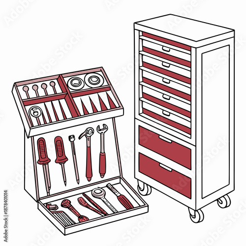 Toolbox and tool cart