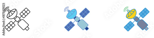 Satellite icon vector. communication technology symbol. vector illustration.