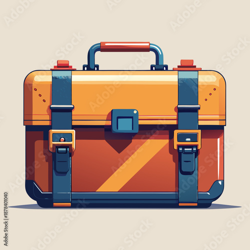 Vintage briefcase illustration
