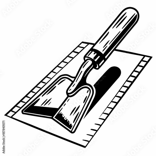 Trowel on a film strip