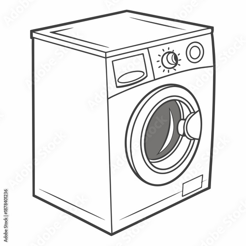 Illustrated washing machine