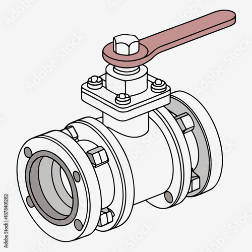 Industrial ball valve