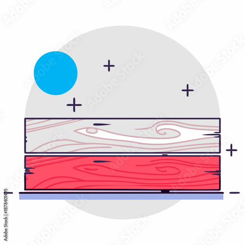 Layered fluid dynamics illustration