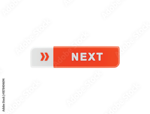 Next button continue button icon 3d render illustration