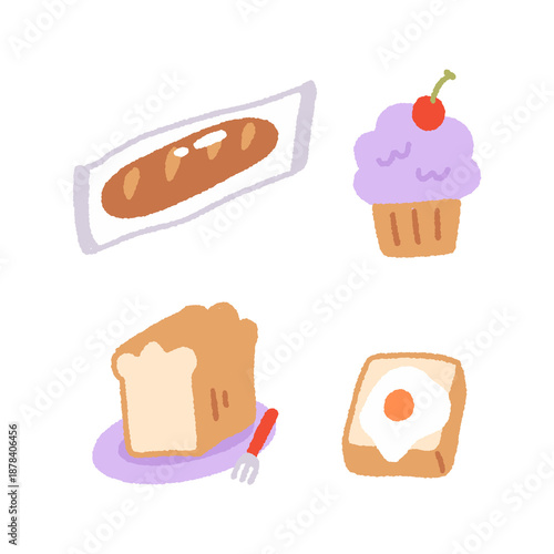 illustration of a set of sweets