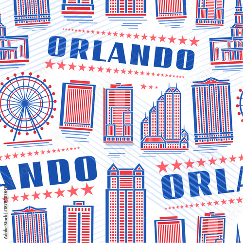 Vector Orlando Seamless Pattern