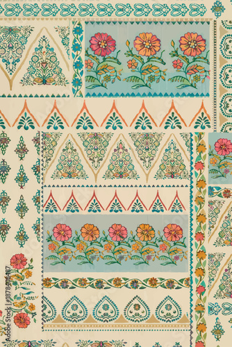 geometrical EPS allover design for dizital printing
