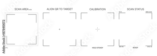 Technical QR Code Scan Interface Calibration Frames
