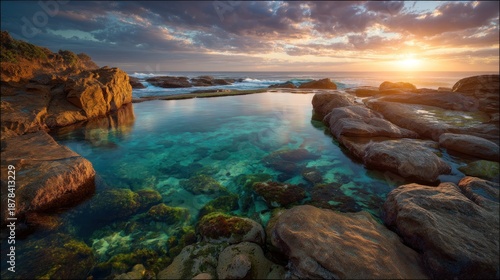Sunrise rock pool
