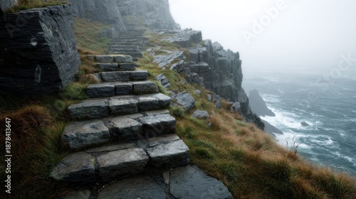 Coastal stone steps