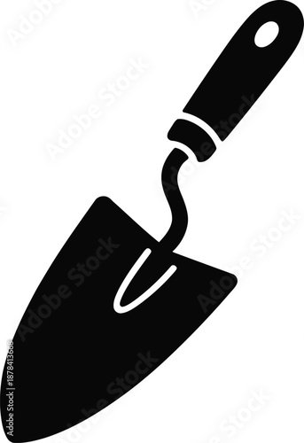 Gardening Trowel Vector Icon, Simple Hand Tool for Planting and Digging