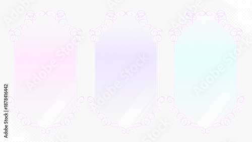 パステルカラーの夢かわ風フレーム