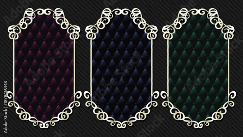 キルティング風の高級感のあるフレーム