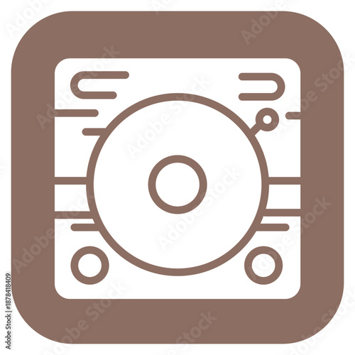 CD Player icon vector image. Can be used for Retro.