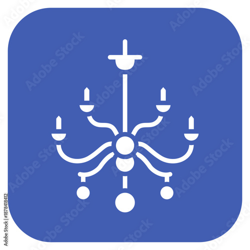Chandelier icon vector image. Can be used for Retro.