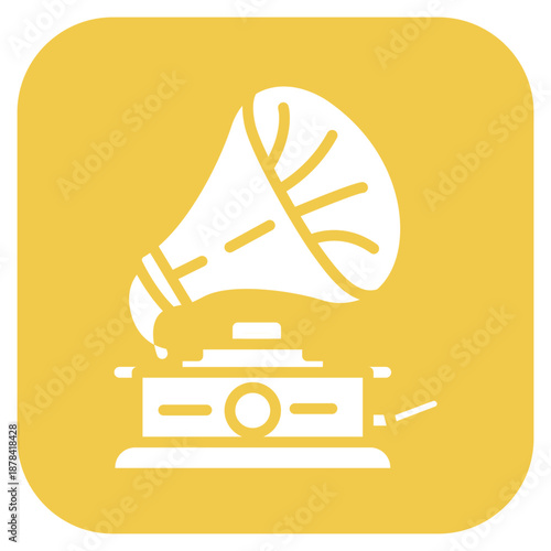 Gramophone icon vector image. Can be used for Retro.