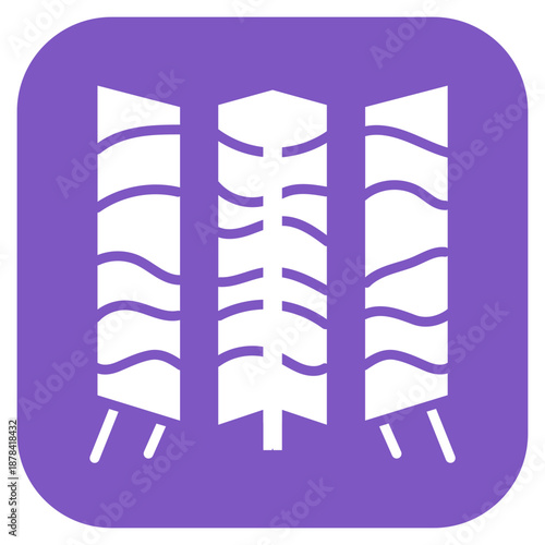 Folding Screen icon vector image. Can be used for Retro.