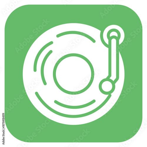 Music Record icon vector image. Can be used for Retro.