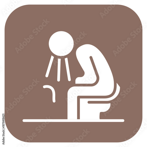 Bulimia icon vector image. Can be used for Psychology.