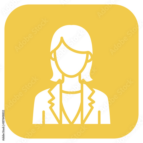 Psychologist Female icon vector image. Can be used for Psychology.