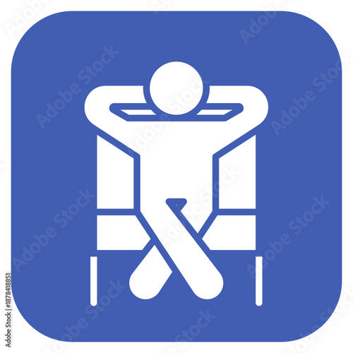 Relax Time icon vector image. Can be used for Psychology.