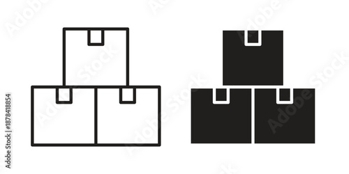 Boxes icons collection vector design illustration isolated. EPS10