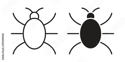 Bug icons collection vector design illustration isolated. EPS10