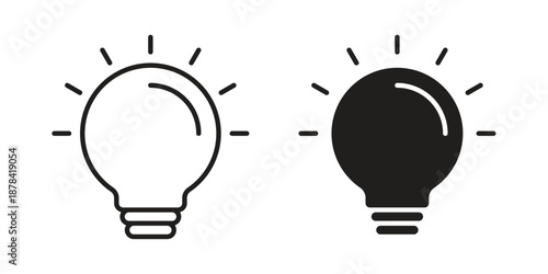 Bulb icons collection vector design illustration isolated. EPS10