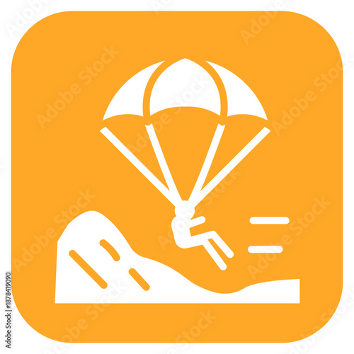 Paragliding icon vector image. Can be used for Adventure.