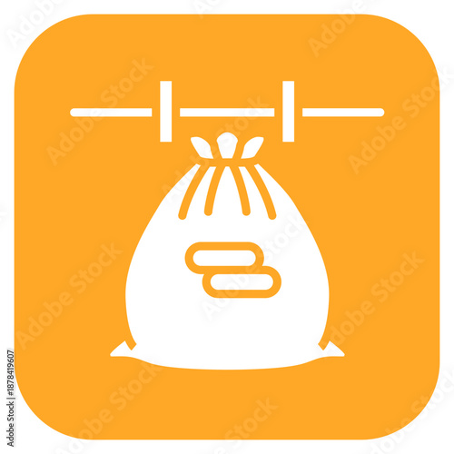 Laundry Bag icon vector image. Can be used for Laundry.