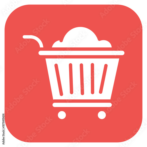 Laundry Trolley icon vector image. Can be used for Laundry.