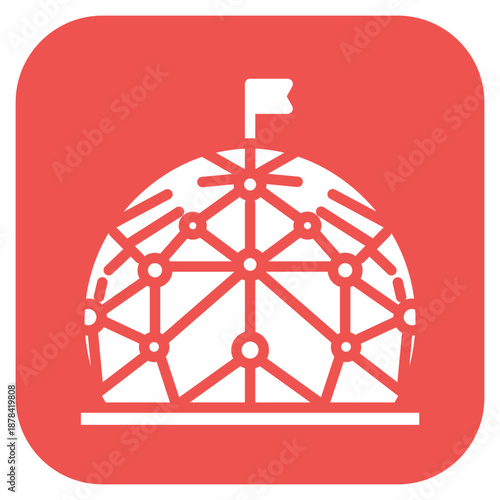 Geodesic Dome icon vector image. Can be used for Trekking.