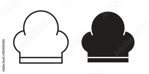Chef hat icons collection vector design illustration isolated. EPS10