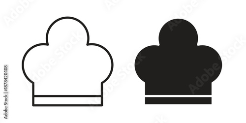 Chef hat icons collection vector design illustration isolated. EPS10