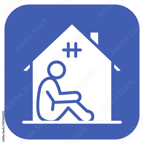 Homeless icon vector image. Can be used for Homeless.