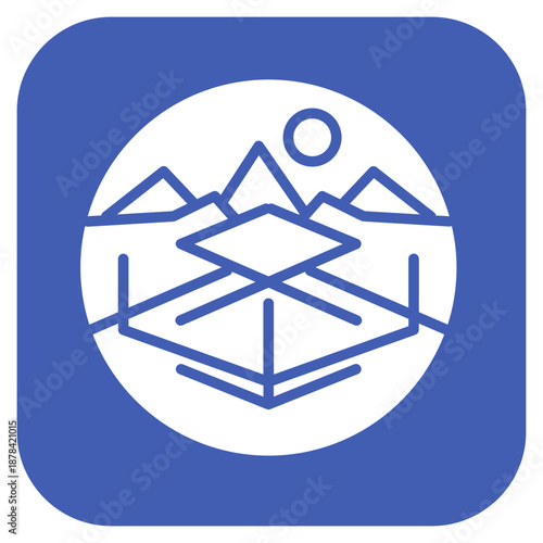 Out Of Bounds icon vector image. Can be used for Golf.