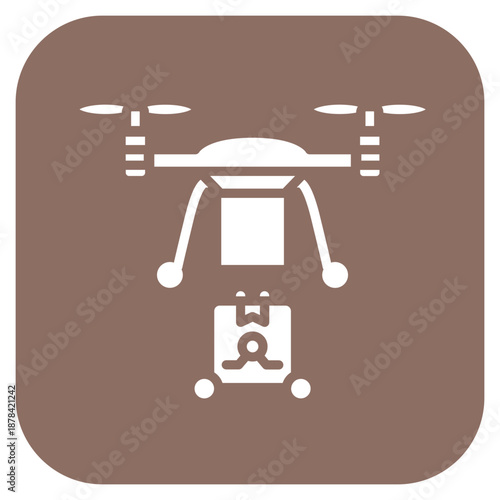Drone Delivery icon vector image. Can be used for Supply Chain.