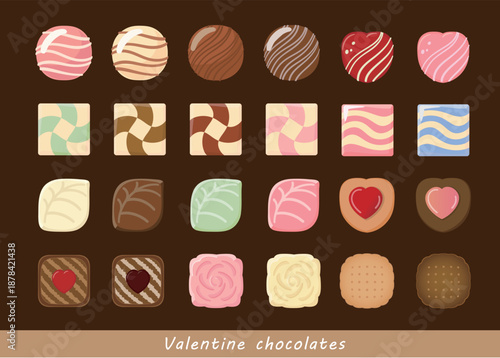 Valentine’s Chocolate Collection – Cute and Lovely Sweets Illustration Pack