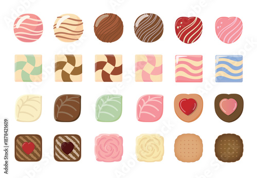 Valentine’s Chocolate Collection – Cute and Lovely Sweets Illustration Pack