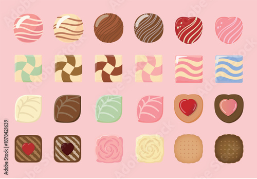 Valentine’s Chocolate Collection – Cute and Lovely Sweets Illustration Pack