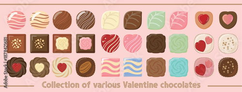 Valentine’s Chocolate Collection – Cute and Lovely Sweets Illustration Pack