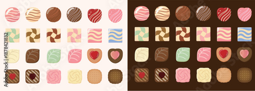 Valentine’s Chocolate Collection – Cute and Lovely Sweets Illustration Pack